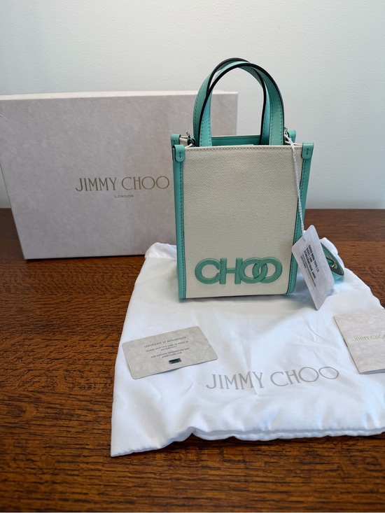 Jimmy Choo Handbags - NWT Jimmy Choo Mini N/S Canvas Tote Crossbody w/Box,Dust Bag & Authenticity Card